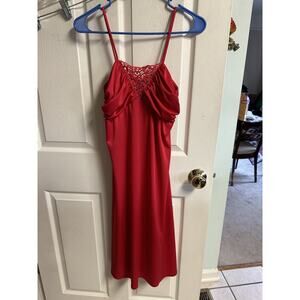 Nu-Mode Vnt Red 70s Sleeveless Dress Party Disco Bodycon Studio 54 Sexy Small XS